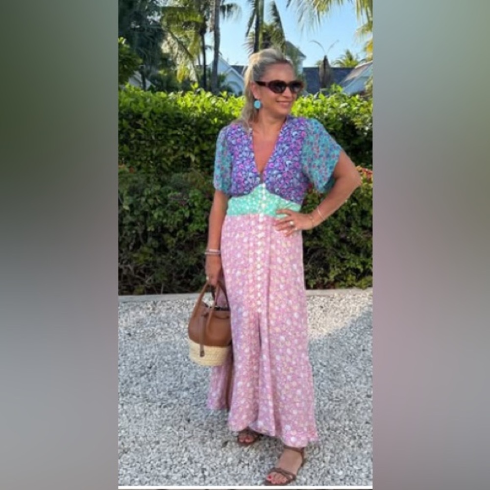 NWT Rixo Novara Floral Dress US 8